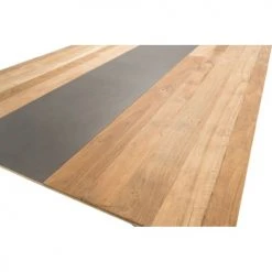 MACABANE Tables à Manger Table à Manger Plateau En Teck Recyclé Métal Pieds Métal Noir L220 -Marquee Magasin table a manger plateau en teck recycle metal pieds metal noir l220 4