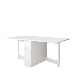 Woodman Tables à Manger Table à Manger Pliable En Bois 170x90cm Blanc -Marquee Magasin table a manger pliable en bois 170x90cm blanc 4