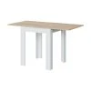 Dmora Tables à Manger Table à Manger Pliante Effet Bois Blanc -Marquee Magasin table a manger pliante effet bois blanc