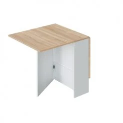 Dmora Tables à Manger Table à Manger Pliante Effet Bois Blanc -Marquee Magasin table a manger pliante effet bois blanc 8