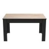 Calicosy Tables à Manger Table à Manger Pour 4/6 Personnes L140x90 Cm - Décor Chêne Et Noir -Marquee Magasin table a manger pour 4 6 personnes l140x90 cm decor chene et noir