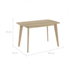 Rendez Vous Déco Tables à Manger Table à Manger Rectangulaire En Bois Clair, 4 Personnes -Marquee Magasin table a manger rectangulaire en bois clair 4 personnes 2