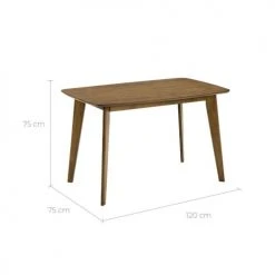 Rendez Vous Déco Tables à Manger Table à Manger Rectangulaire En Bois Foncé, 4 Personnes -Marquee Magasin table a manger rectangulaire en bois fonce 4 personnes 2