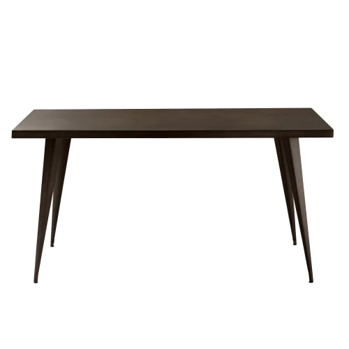 Rendez Vous Déco Tables à Manger Table à Manger Rectangulaire En Métal Gris, 6 Personnes 7 Rendez Vous Déco Tables à Manger Table à Manger Rectangulaire En Métal Gris, 6 Personnes – Image 5