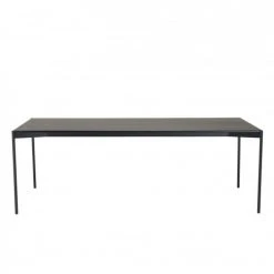 MACABANE Tables à Manger Table à Manger Rectangulaire Noire 220x100cm Piètement Métal -Marquee Magasin table a manger rectangulaire noire 220x100cm pietement metal 3