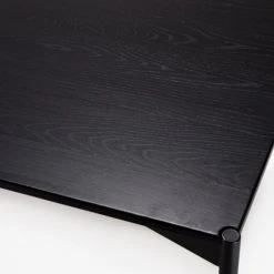 MACABANE Tables à Manger Table à Manger Rectangulaire Noire 220x100cm Piètement Métal -Marquee Magasin table a manger rectangulaire noire 220x100cm pietement metal 4