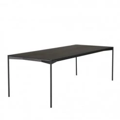 MACABANE Tables à Manger Table à Manger Rectangulaire Noire 220x100cm Piètement Métal -Marquee Magasin table a manger rectangulaire noire 220x100cm pietement metal 5