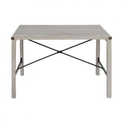 Urban Meuble Tables à Manger Table à Manger Rectangulaire Rustique Chêne Gris 120x80