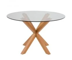 Meubles & Design Tables à Manger Table à Manger Ronde 119cm En Verre Pieds Bois 10 Meubles & Design Tables à Manger Table à Manger Ronde 119cm En Verre Pieds Bois -Marquee Magasin table a manger ronde 119cm en verre pieds bois 2