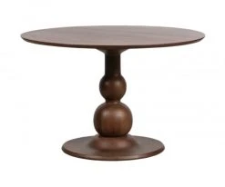 Woood Tables à Manger Table à Manger Ronde 120cm Vintage En Bois