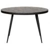 Woood Tables à Manger Table à Manger Ronde 120x120cm En Bois Et Métal Noir