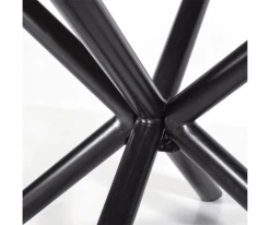 Meubles & Design Tables à Manger Table à Manger Ronde 130cm En Bois Massif Et Métal -Marquee Magasin table a manger ronde 130cm en bois massif et metal 3