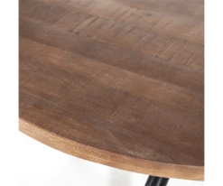 Meubles & Design Tables à Manger Table à Manger Ronde 130cm En Bois Massif Et Métal -Marquee Magasin table a manger ronde 130cm en bois massif et metal 4