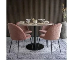 Meubles & Design Tables à Manger Table à Manger Ronde Aspect Marbre 110 Cm Gris -Marquee Magasin table a manger ronde aspect marbre 110 cm gris 11