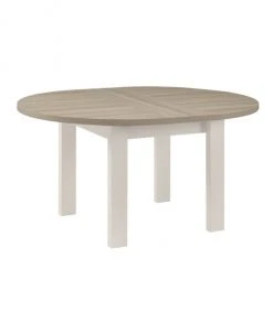 Calicosy Tables à Manger Table à Manger Ronde Avec Allonge Incluse - Marron