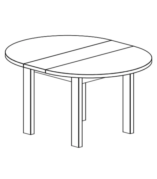 Calicosy Tables à Manger Table à Manger Ronde Avec Allonge Incluse - Marron 6 Calicosy Tables à Manger Table à Manger Ronde Avec Allonge Incluse - Marron – Image 4