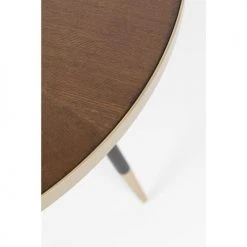 Drawer Tables à Manger Table à Manger Ronde D91cm Métal Effet Bois Foncé -Marquee Magasin table a manger ronde d91cm metal effet bois fonce 4