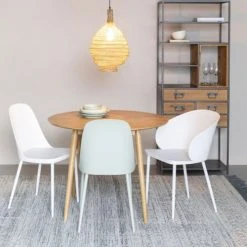 Drawer Tables à Manger Table à Manger Ronde En Bois D100cm Bois Clair -Marquee Magasin table a manger ronde en bois d100cm bois clair 4