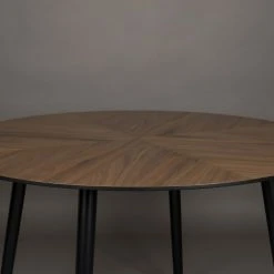 Dutchbone Tables à Manger Table à Manger Ronde En Bois D120cm Bois Foncé -Marquee Magasin table a manger ronde en bois d120cm bois fonce 2