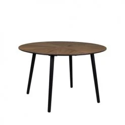 Dutchbone Tables à Manger Table à Manger Ronde En Bois D120cm Bois Foncé