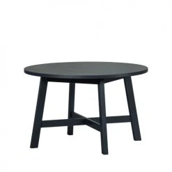 Woood Tables à Manger Table à Manger Ronde En Bois D120cm Noir