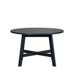 Woood Tables à Manger Table à Manger Ronde En Bois D120cm Noir -Marquee Magasin table a manger ronde en bois d120cm noir 14