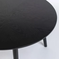 Drawer Tables à Manger Table à Manger Ronde En Bois D120cm Noir -Marquee Magasin table a manger ronde en bois d120cm noir 3