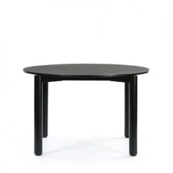 TEULAT Tables à Manger Table à Manger Ronde En Bois D120cm Noir