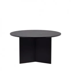 Woood Tables à Manger Table à Manger Ronde En Bois D130cm Noir -Marquee Magasin table a manger ronde en bois d130cm noir 2