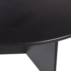 Woood Tables à Manger Table à Manger Ronde En Bois D130cm Noir -Marquee Magasin table a manger ronde en bois d130cm noir 3