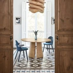 TEULAT Tables à Manger Table à Manger Ronde En Bois D137cm Bois Clair -Marquee Magasin table a manger ronde en bois d137cm bois clair 3