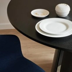 TEULAT Tables à Manger Table à Manger Ronde En Bois D137cm Noir -Marquee Magasin table a manger ronde en bois d137cm noir 4