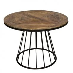 Rendez Vous Déco Tables à Manger Table à Manger Ronde En Bois De Cèdre, 5 Personnes -Marquee Magasin table a manger ronde en bois de cedre 5 personnes 2