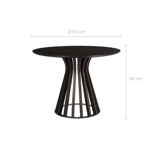 Rendez Vous Déco Tables à Manger Table à Manger Ronde En Bois De Manguier, 5 Personnes 5 Rendez Vous Déco Tables à Manger Table à Manger Ronde En Bois De Manguier, 5 Personnes – Image 3