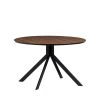 Woood Tables à Manger Table à Manger Ronde En Bois Et Métal H75xD120m Bois Foncé -Marquee Magasin table a manger ronde en bois et metal h75xd120m bois fonce