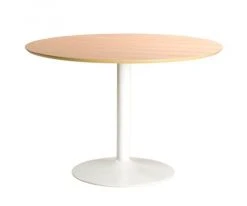 Meubles & Design Tables à Manger Table à Manger Ronde En Bois Pied Blanc 110cm