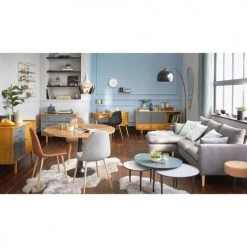 Maisons Du Monde Tables à Manger Table à Manger Ronde En Manguier Et Métal 4/6 Personnes D115 -Marquee Magasin table a manger ronde en manguier et metal 4 6 personnes d115 1000 13 6 165933 5