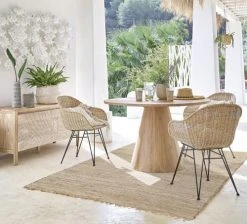 Maisons Du Monde Tables à Manger Table à Manger Ronde En Manguier Massif Blanchi 5/6 Personnes D120 -Marquee Magasin table a manger ronde en manguier massif blanchi 5 6 personnes d120 1000 11 5 199183 4