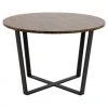 Meubles & Design Tables à Manger Table à Manger Ronde En Marbre Et Métal 110cm Marron -Marquee Magasin table a manger ronde en marbre et metal 110cm marron