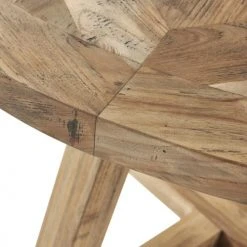 Bois Dessus Bois Dessous Tables à Manger Table à Manger Ronde En Teck Recyclé 4 Personnes -Marquee Magasin table a manger ronde en teck recycle 4 personnes 5
