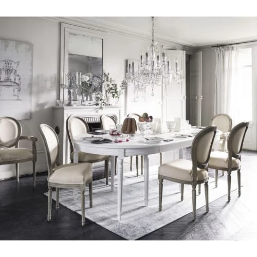 Maisons Du Monde Tables à Manger Table à Manger Ronde Extensible 4 à 14 Personnes En Bouleau Blanc L120/280 4 Maisons Du Monde Tables à Manger Table à Manger Ronde Extensible 4 à 14 Personnes En Bouleau Blanc L120/280 – Image 2