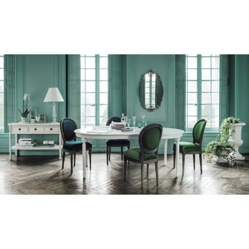 Maisons Du Monde Tables à Manger Table à Manger Ronde Extensible Blanche 4 à 8 Personnes L120/200 4 Maisons Du Monde Tables à Manger Table à Manger Ronde Extensible Blanche 4 à 8 Personnes L120/200 – Image 2