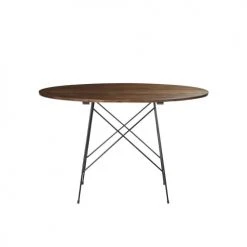 Bois Dessus Bois Dessous Tables à Manger Table à Manger Ronde Finition Noyer