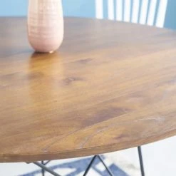 Bois Dessus Bois Dessous Tables à Manger Table à Manger Ronde Finition Noyer -Marquee Magasin table a manger ronde finition noyer 3