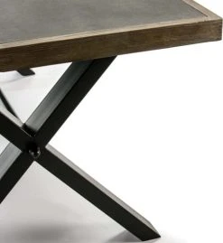 Thai Natura Tables à Manger Table à Manger Treteau Couleur Noir Et Bois Clair L200cm -Marquee Magasin table a manger treteau couleur noir et bois clair l200cm 3