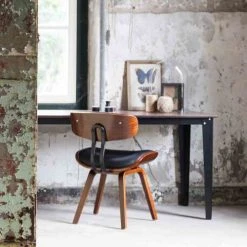 Dutchbone Tables à Manger Table à Manger Vintage Bois Et Métal 140x70 Cm -Marquee Magasin table a manger vintage bois et metal 140x70 cm 1