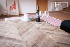 PIB Tables à Manger Table à Pieds Compas En Bois Marron -Marquee Magasin table a pieds compas en bois marron 2