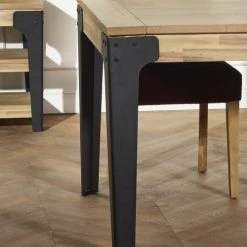 Robin Des Bois Tables à Manger Table à Rallonges Bois Et Métal 260 Cm -Marquee Magasin table a rallonges bois et metal 260 cm 4