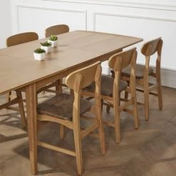 Robin Des Bois Tables à Manger Table à Rallonges Vintage En Chêne Bois Naturel -Marquee Magasin table a rallonges vintage en chene bois naturel 4