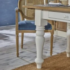 Robin Des Bois Tables à Manger Table Bistrot Chêne Et Pieds Blancs L 245 Cm -Marquee Magasin table bistrot chene et pieds blancs l 245 cm 5